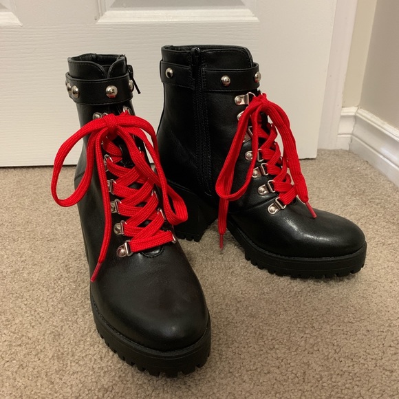 Forever 21 Shoes - Heeled Combat Boots. Never worn.